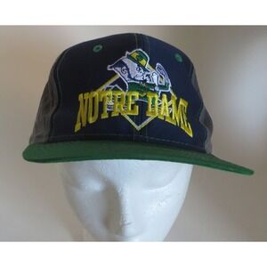 Vtg Notre Dame Fighting Irish Snap Back Cap Hat The Game